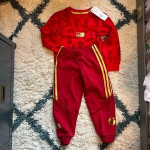 ADIDAS X DISNEY 100 CREWNECK AND JOGGER SET SIZE 4T
